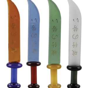 the god of war sword glass dab tool 4.5" colors vary