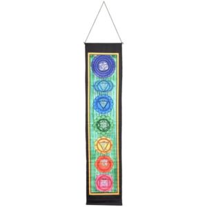 threadheads chakra prayer wall hanging 43"x11"