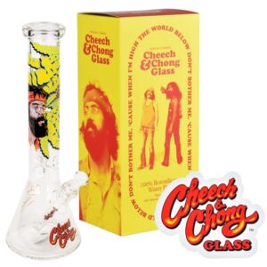 cheech & chong glass parked beaker 15" 14mm f licensed gift box included