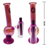 medium bent bubble purple with chamber 25cm